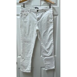 Buffalo David Bitton Women's 30 Daily Mid-Rise Skinny Ankle Jeans Stretch White